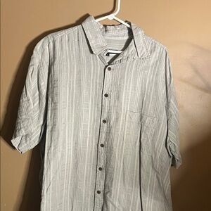 Linen blend short sleeved dress shirt 2X relaxed